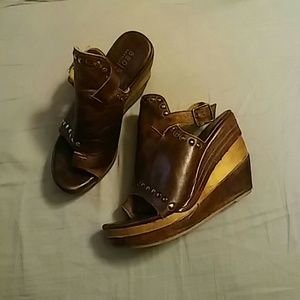 Bed Stu Wedge Sandals sz 7